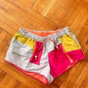 Free people Fp movement Olympus patchwork short passion fruit small color block